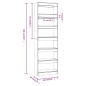 vidaXL Libreria/Divisorio Grigio Cemento 60x30x198 cm vidaXL Libreria/Divisorio Grigio Cemento 60x30x198 cm