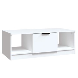vidaXL Tavolino da Salotto Bianco 102x50x36 cm in Legno Multistrato