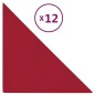 vidaXL Pannelli Murali 12 pz Rosso Vino 30x30 cm Velluto 0,54 m² vidaXL Pannelli Murali 12 pz Rosso Vino 30x30 cm Velluto 0,54 m²