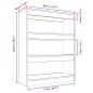 vidaXL Libreria/Divisorio Bianco 80x30x103 cm in Legno Multistrato