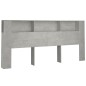 Testiera con Scomparti Grigio Cemento 220x18,5x104,5 cm Testiera con Scomparti Grigio Cemento 220x18,5x104,5 cm