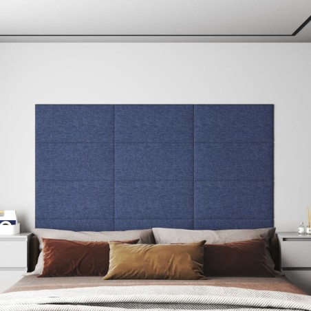 vidaXL Pannelli Murali 12 pz Blu 60x30 cm in Tessuto 2,16 m²