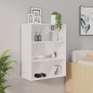 vidaXL Armadietto Pensile a Parete Bianco Lucido 69,5x32,5x90 cm vidaXL Armadietto Pensile a Parete Bianco Lucido 69,5x32,5x90 cm