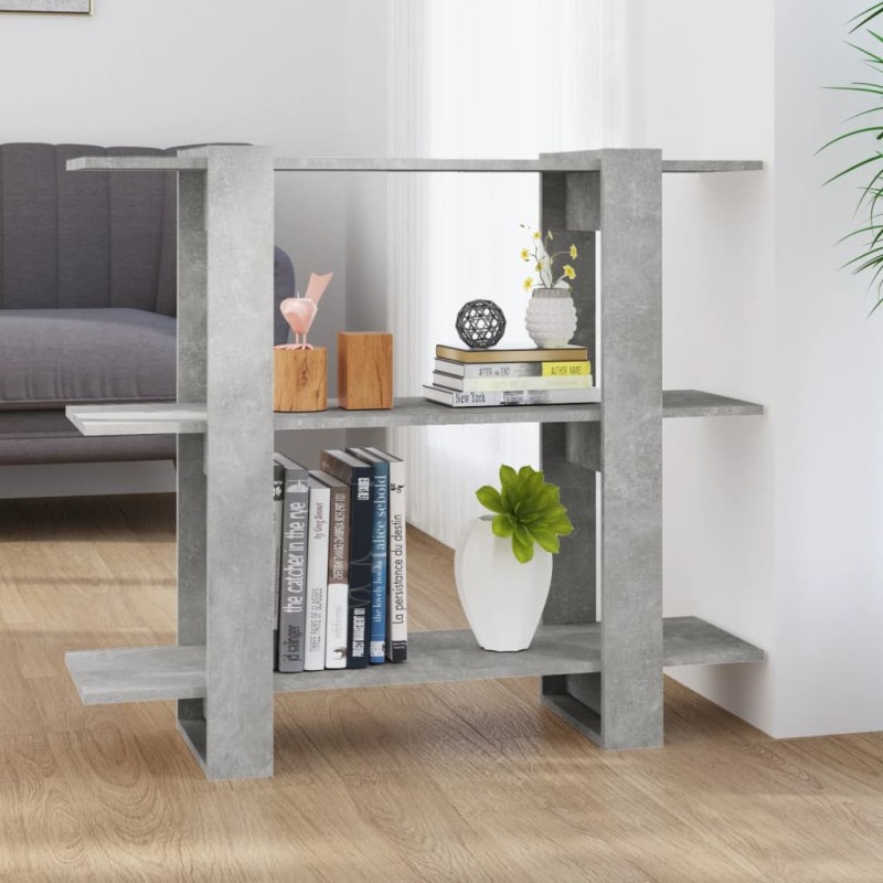 vidaXL Libreria/Divisorio Grigio Cemento 100x30x87 cm vidaXL Libreria/Divisorio Grigio Cemento 100x30x87 cm