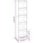 vidaXL Libreria/Divisorio Rovere Sonoma 40x30x166 cm
