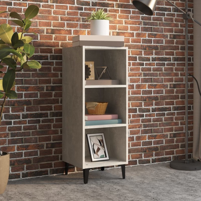 vidaXL Credenza Grigio Cemento 34,5x32,5x90 cm in Legno Multistrato vidaXL Credenza Grigio Cemento 34,5x32,5x90 cm in Legno Multistrato
