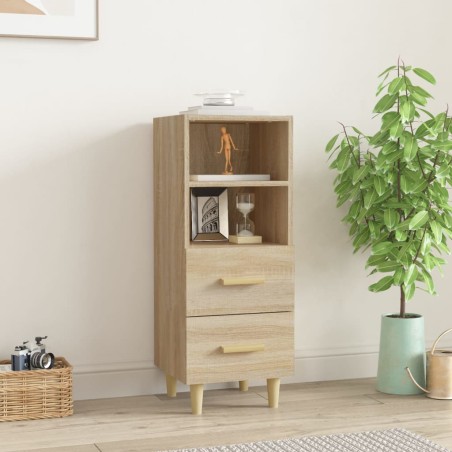vidaXL Credenza Rovere Sonoma 34,5x34x90 cm in Legno Multistrato