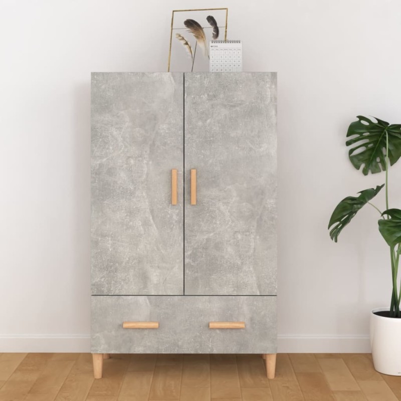 vidaXL Credenza Grigio Cemento 70x31x115 cm in Legno Multistrato vidaXL Credenza Grigio Cemento 70x31x115 cm in Legno Multistrato
