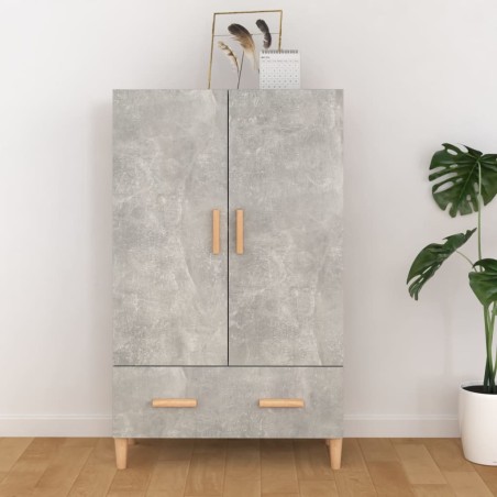 vidaXL Credenza Grigio Cemento 70x31x115 cm in Legno Multistrato