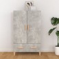 vidaXL Credenza Grigio Cemento 70x31x115 cm in Legno Multistrato vidaXL Credenza Grigio Cemento 70x31x115 cm in Legno Multistrato