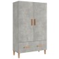 vidaXL Credenza Grigio Cemento 70x31x115 cm in Legno Multistrato vidaXL Credenza Grigio Cemento 70x31x115 cm in Legno Multistrato
