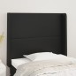 Testiera ad Orecchio Nera 103x16x118/128 cm in Similpelle Testiera ad Orecchio Nera 103x16x118/128 cm in Similpelle