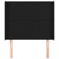 Testiera ad Orecchio Nera 103x16x118/128 cm in Similpelle Testiera ad Orecchio Nera 103x16x118/128 cm in Similpelle