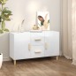 vidaXL Credenza Bianco Lucido 100x36x60 cm in Legno Multistrato vidaXL Credenza Bianco Lucido 100x36x60 cm in Legno Multistrato