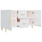 vidaXL Credenza Bianco Lucido 100x36x60 cm in Legno Multistrato vidaXL Credenza Bianco Lucido 100x36x60 cm in Legno Multistrato