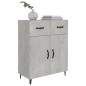 vidaXL Credenza Grigio Cemento 69,5x34x90 cm in Legno Multistrato vidaXL Credenza Grigio Cemento 69,5x34x90 cm in Legno Multistrato