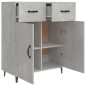 vidaXL Credenza Grigio Cemento 69,5x34x90 cm in Legno Multistrato vidaXL Credenza Grigio Cemento 69,5x34x90 cm in Legno Multistrato