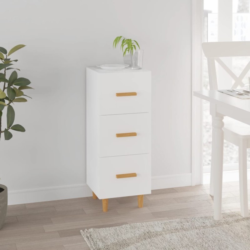 vidaXL Credenza Bianca 34,5x34x90 cm in Legno Multistrato vidaXL Credenza Bianca 34,5x34x90 cm in Legno Multistrato