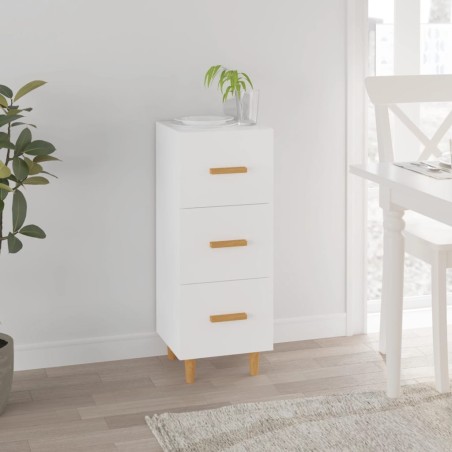 vidaXL Credenza Bianca 34,5x34x90 cm in Legno Multistrato