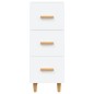 vidaXL Credenza Bianca 34,5x34x90 cm in Legno Multistrato vidaXL Credenza Bianca 34,5x34x90 cm in Legno Multistrato