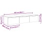 vidaXL Armadietto a Muro Grigio Cemento 102x30x20 cm Legno Multistrato vidaXL Armadietto a Muro Grigio Cemento 102x30x20 cm Legno Multistrato