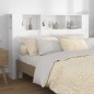 vidaXL Testiera con Scomparti Bianco Lucido 160x18,5x104,5 cm vidaXL Testiera con Scomparti Bianco Lucido 160x18,5x104,5 cm