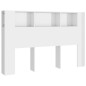 vidaXL Testiera con Scomparti Bianco Lucido 160x18,5x104,5 cm vidaXL Testiera con Scomparti Bianco Lucido 160x18,5x104,5 cm