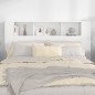 vidaXL Testiera con Scomparti Bianco Lucido 160x18,5x104,5 cm vidaXL Testiera con Scomparti Bianco Lucido 160x18,5x104,5 cm