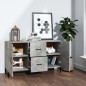 vidaXL Credenza Grigio Cemento 100x36x60 cm in Legno Multistrato