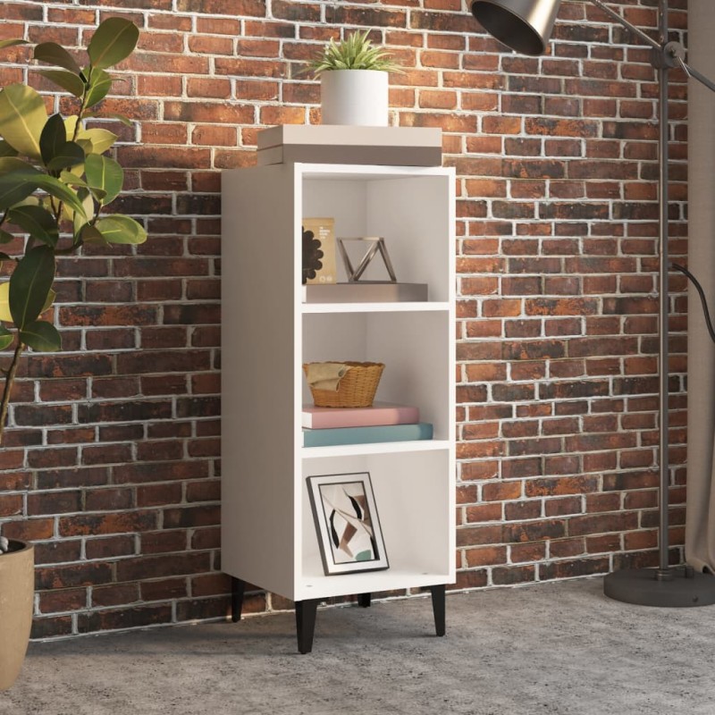 vidaXL Credenza Bianca 34,5x32,5x90 cm in Legno Multistrato vidaXL Credenza Bianca 34,5x32,5x90 cm in Legno Multistrato