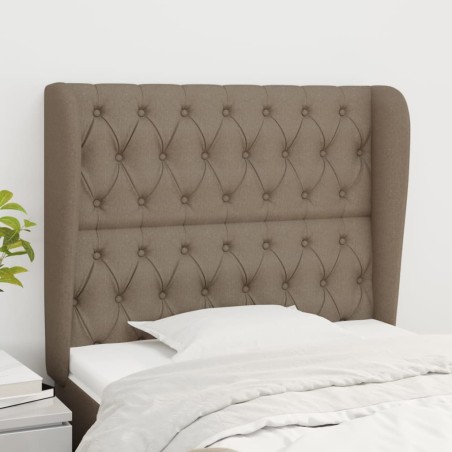 vidaXL Testiera ad Orecchio Tortora 103x23x118/128 cm in Tessuto