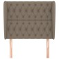 vidaXL Testiera ad Orecchio Tortora 103x23x118/128 cm in Tessuto vidaXL Testiera ad Orecchio Tortora 103x23x118/128 cm in Tessuto
