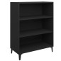 vidaXL Credenza Nera 69,5x32,5x90 cm in Legno Multistrato vidaXL Credenza Nera 69,5x32,5x90 cm in Legno Multistrato
