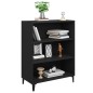 vidaXL Credenza Nera 69,5x32,5x90 cm in Legno Multistrato vidaXL Credenza Nera 69,5x32,5x90 cm in Legno Multistrato
