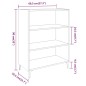 vidaXL Credenza Nera 69,5x32,5x90 cm in Legno Multistrato vidaXL Credenza Nera 69,5x32,5x90 cm in Legno Multistrato