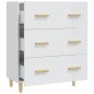 vidaXL Credenza Bianco Lucido 70x34x90 cm in Legno Multistrato vidaXL Credenza Bianco Lucido 70x34x90 cm in Legno Multistrato