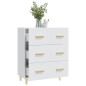 vidaXL Credenza Bianco Lucido 70x34x90 cm in Legno Multistrato vidaXL Credenza Bianco Lucido 70x34x90 cm in Legno Multistrato