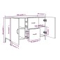 vidaXL Credenza Rovere Sonoma 100x36x60 cm in Legno Multistrato