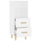 vidaXL Credenza Bianca 34,5x34x90 cm in Legno Multistrato vidaXL Credenza Bianca 34,5x34x90 cm in Legno Multistrato