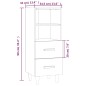 vidaXL Credenza Bianca 34,5x34x90 cm in Legno Multistrato vidaXL Credenza Bianca 34,5x34x90 cm in Legno Multistrato