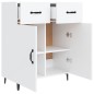 vidaXL Credenza Bianca 69,5x34x90 cm in Legno Multistrato vidaXL Credenza Bianca 69,5x34x90 cm in Legno Multistrato