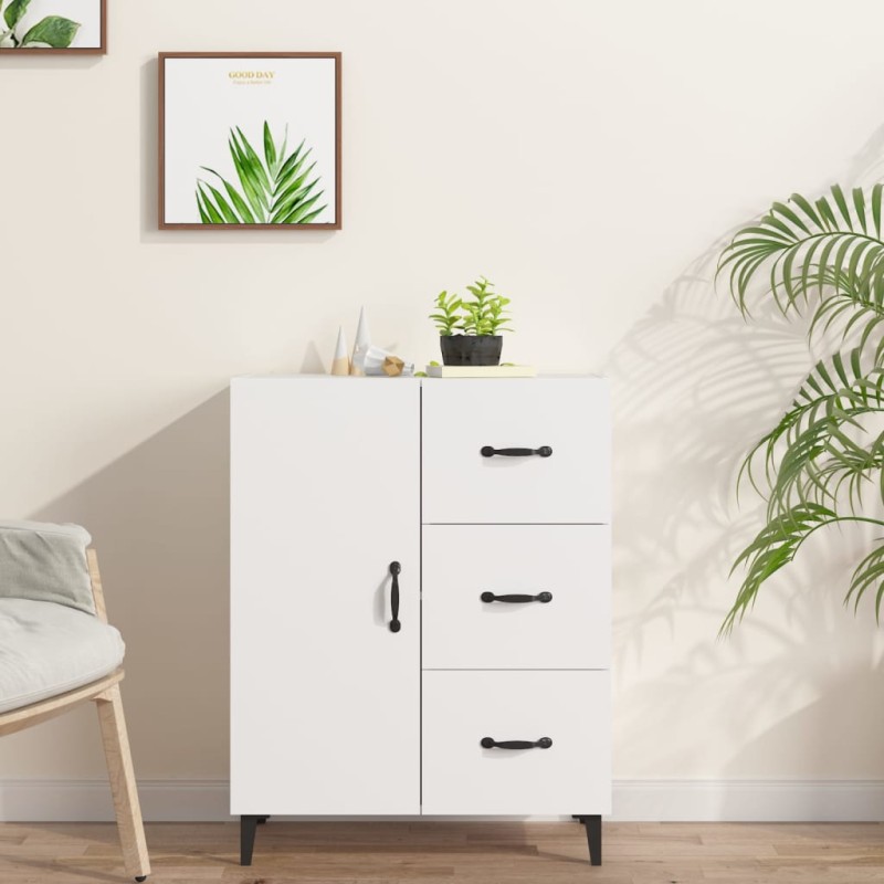 vidaXL Credenza Bianca 69,5x34x90 cm in Legno Multistrato vidaXL Credenza Bianca 69,5x34x90 cm in Legno Multistrato