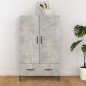 vidaXL Credenza Grigio Cemento 70x31x115 cm in Legno Multistrato vidaXL Credenza Grigio Cemento 70x31x115 cm in Legno Multistrato