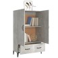 vidaXL Credenza Grigio Cemento 70x31x115 cm in Legno Multistrato vidaXL Credenza Grigio Cemento 70x31x115 cm in Legno Multistrato