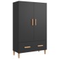 vidaXL Credenza Nera 70x31x115 cm in Legno Multistrato vidaXL Credenza Nera 70x31x115 cm in Legno Multistrato
