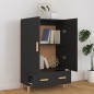 vidaXL Credenza Nera 70x31x115 cm in Legno Multistrato vidaXL Credenza Nera 70x31x115 cm in Legno Multistrato