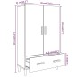 vidaXL Credenza Nera 70x31x115 cm in Legno Multistrato vidaXL Credenza Nera 70x31x115 cm in Legno Multistrato