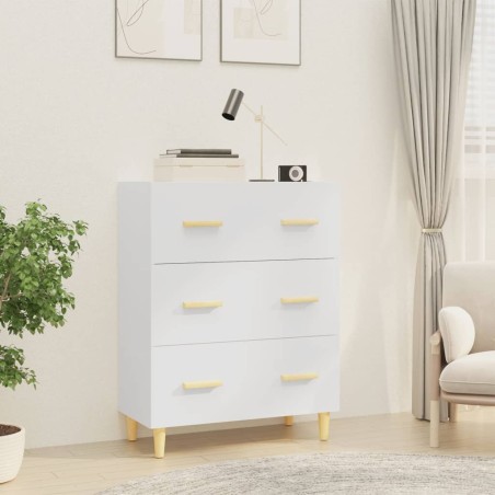 vidaXL Credenza Bianca 70x34x90 cm in Legno Multistrato