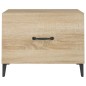 vidaXL Tavolini Salotto Gambe in Metallo 2pz Rovere Sonoma 50x50x40 cm
