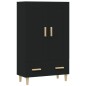 vidaXL Credenza Nera 70x31x115 cm in Legno Multistrato vidaXL Credenza Nera 70x31x115 cm in Legno Multistrato